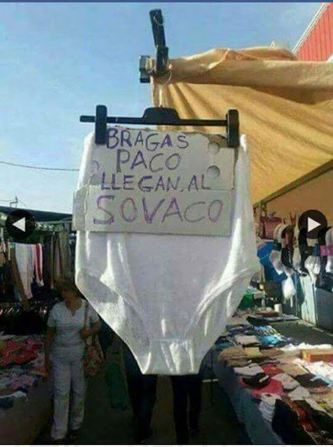 Bragas Paco , llegan al sobaco, sovaco