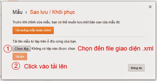 Cách thay đổi giao diện cho Blogspot