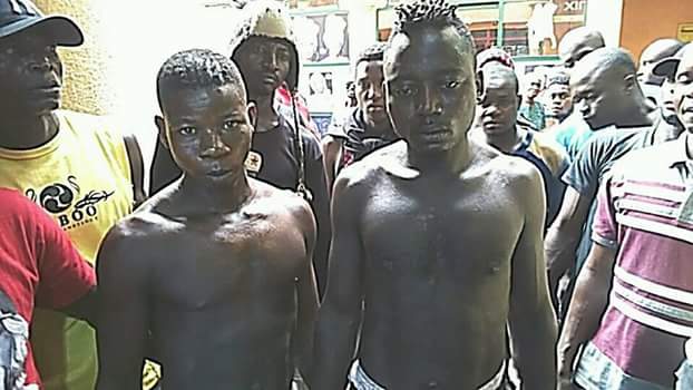  Photos: Two security guards arrested for robbing phone shop, houses in Agbor, Delta state