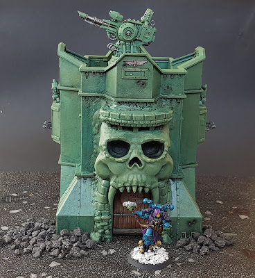 Converting Castle Grayskull from a Warhammer 40 Imperial Bastion with 3d printing.