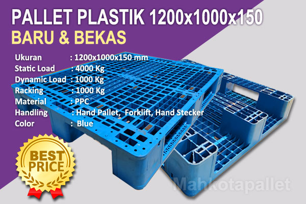 Pallet Plastik 1200x1000x150 | Spesifikasi dan Harga