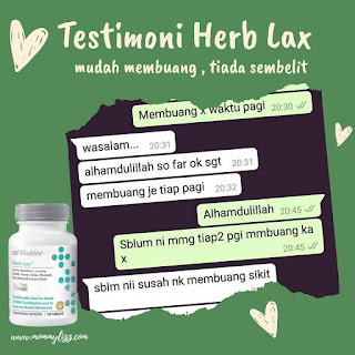 Testimoni Herblax Shaklee Untuk Sembelit Kurus Turun Berat