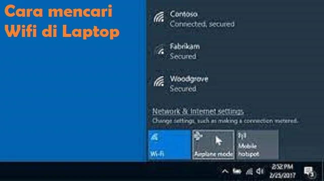 Cara Mencari Wifi di Laptop