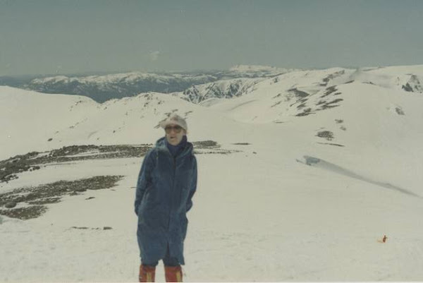 Mary-Ann, standing out in the snow.