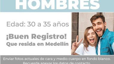 CASTING en MEDELLIN: Se buscan MUJERES y HOMBRES entre 30 a 35 años para COMERCIAL