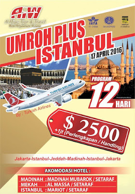 Biaya Paket Umroh Plus Turki  April 2016 (ISTANBUL)