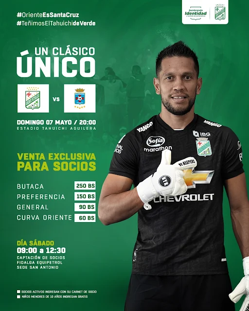 Venta de Entradas Exclusiva para Socios Oriente Petrolero vs Bloooming