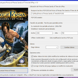 UPoPS–Utilitario para modificar Prince of Persia para pantallas anchas