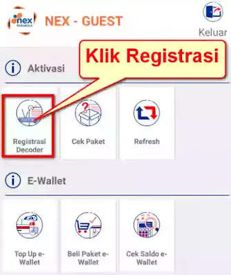 Aktivasi Nex Parabola Melalui Aplikasi