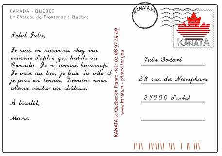 Sherezade: La carte postale (l`adresse)