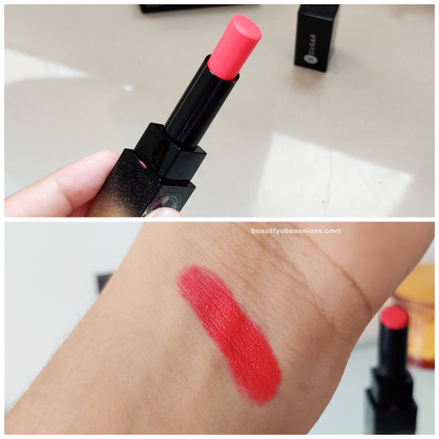 Sugar Cosmetics Nothing Else Matter Lipstick  Sugar Cosmetics Nothing Else Matter Lipstick 'Pink Up' - Review & Swatches