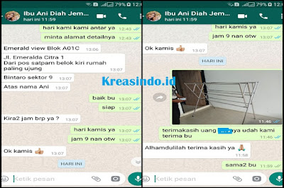 Jemuran Stainless Pesanan Bu Ani Diah Bintaro Tangerang Selatan