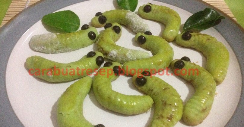 CARA MEMBUAT KUE NASTAR ULAT  HIJAU  DAUN  Resep Masakan 