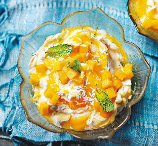 Mango, rum and lime syllabub