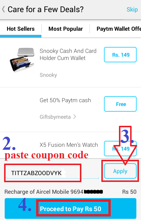how to recharge mobile with paytm app