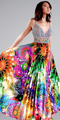 Printed Evening Gown