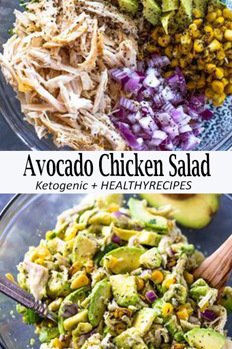Take chicken salad to a new level with the addition of avocado. This naturally creamy chicken and avocado salad is healthy and contains no mayo or sour cream. Ever since I tried avocado in a grilled
