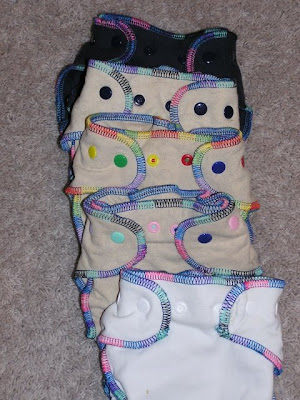 picture of 5 cloth diapers