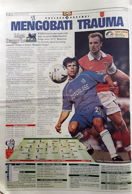 ZOLA OF CHELSEA VS BERGKAMP OF ARSENAL