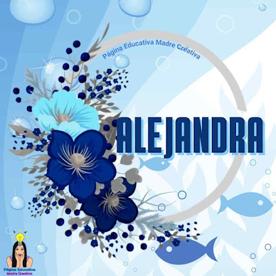 Pin Nombre Alejandra para imprimir gratis GAFETE