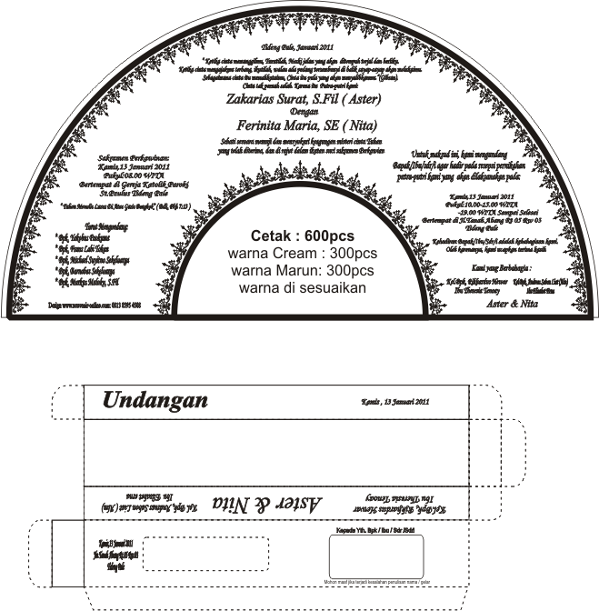 CV. Souvenir Online: Undangan Kipas Aster Nita