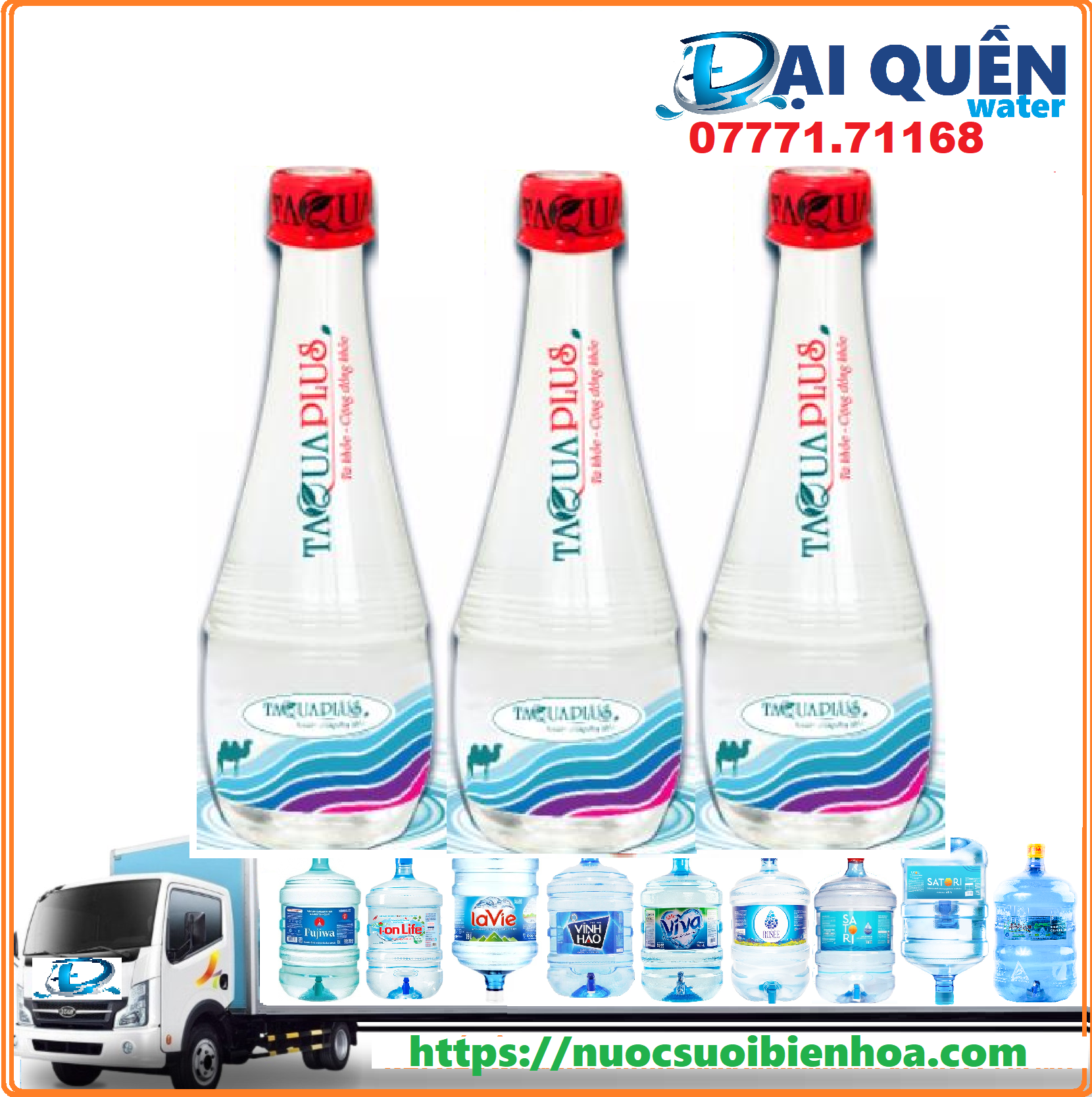 Nước uống đóng chai Taquaplus 330ml Biên Hòa