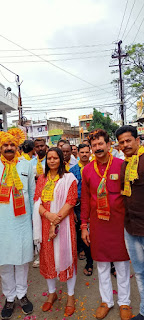 समस्त यादव अहीर समाज द्वारा भगवान कृष्ण की भव्य शोभायात्रा निकाली