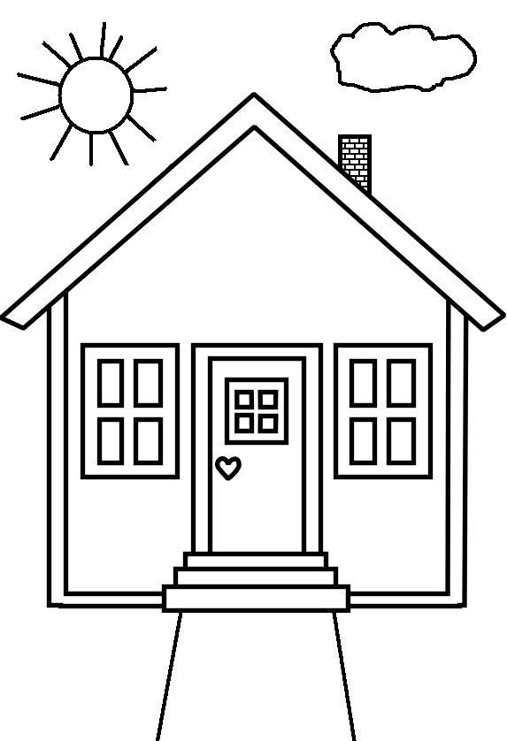 House Coloring Pages Only Coloring