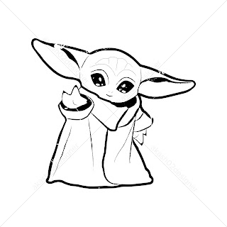 Download Super cute baby Yoda svg png jpeg AI EPS editable digital ...