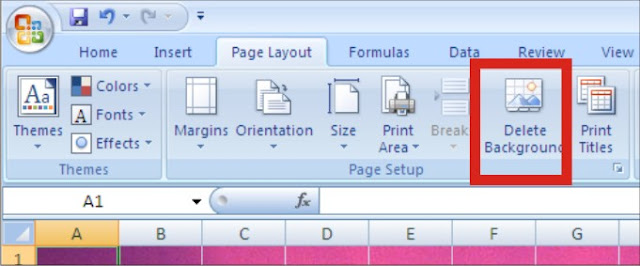 Membuat background pada Microsoft excel 