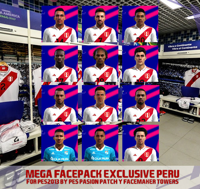 Mega Facepack Peru 2022 For PES 2013