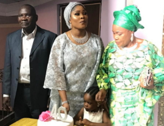 Official Photos Bisi Ibidapo Obe Flaunts Parents At 40th Birthday Party Thanksgiving Service