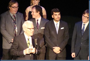 Steve Martin accepting the IBMA AWard for Entertainer of the Year, Steve Martin & The Steep Canyon Rangers, 2011