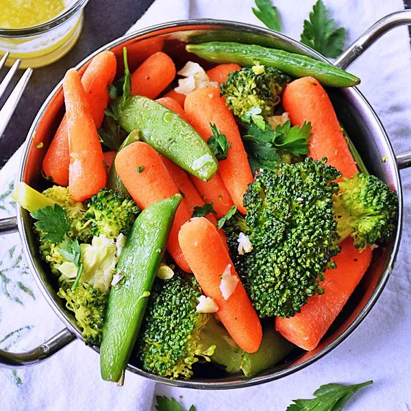  Steamed Vegetables with Garlic Butter by Life Tastes Good