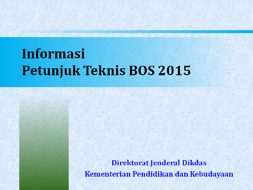 JUKNIS BOS 2018 TERBARU