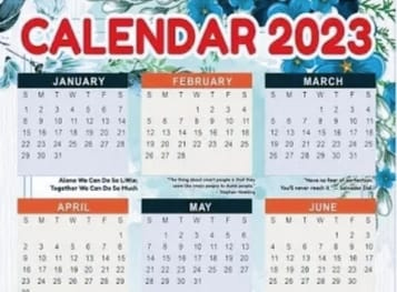 हिंदू	कैलेंडर व्रत एवं त्यौहार : वर्ष 2023