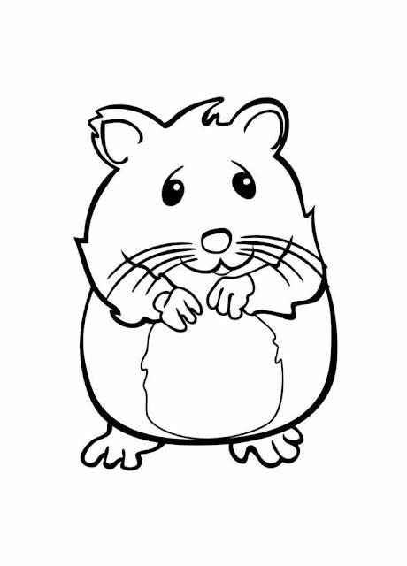 cute hamster coloring pages
