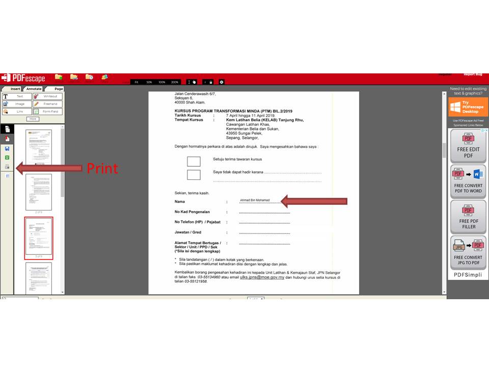 Cara Mudah Dan Percuma Isi Borang PDF