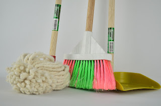 mops and dustpan