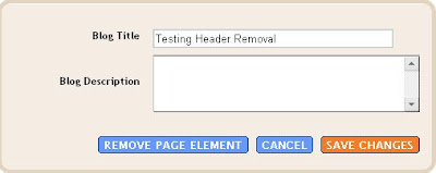 Page Element: text header removal