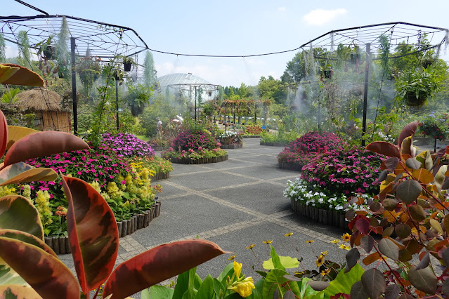 鳥取県西伯郡南部町鶴田　とっとり花回廊　エントランス展示