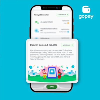 ajak teman download GoPay