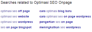 keyword LSI untuk kata kunci Optimasi seo onpage