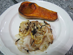 Oven-roasted filet of grouper: This is one of our favorite ways of cooking fish in the oven. The topping of thinly sliced onions and lemons keeps the fish from drying out, plus they add a lot of flavor.