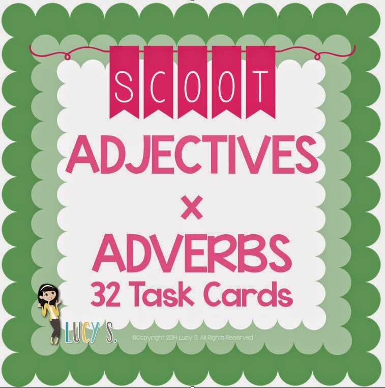  Adejctives x Adverbs Scoot - 32 task cards