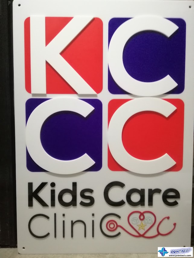 Acrylic Logo Signage - Kids Care Clinic