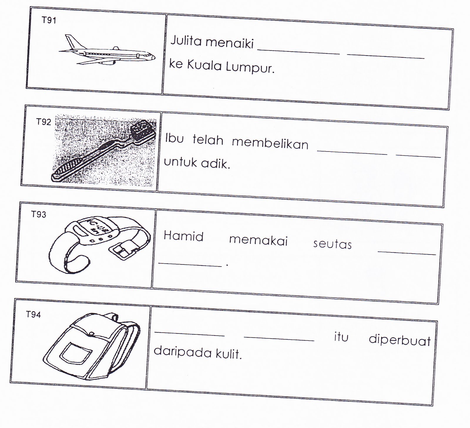 BM Tahun 3 - Bahan Pembelajaran Okt Dan Nov 2011: Ujian 