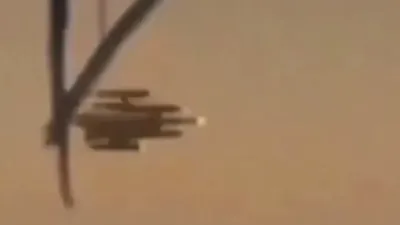 Here's a screenshot of an unusual looking aerial vehicle that's very clear and we're able to see it fine.