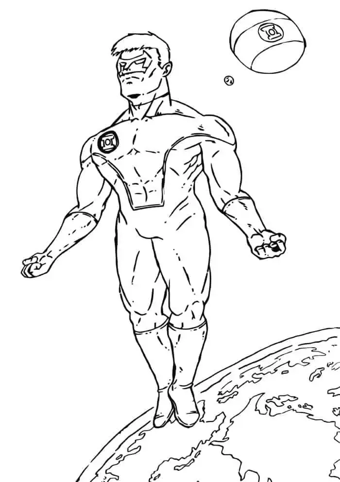 Green Lantern Coloring Pages Free