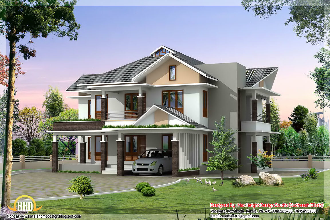 2850 sq ft ultra modern  house  elevation  Kerala home  